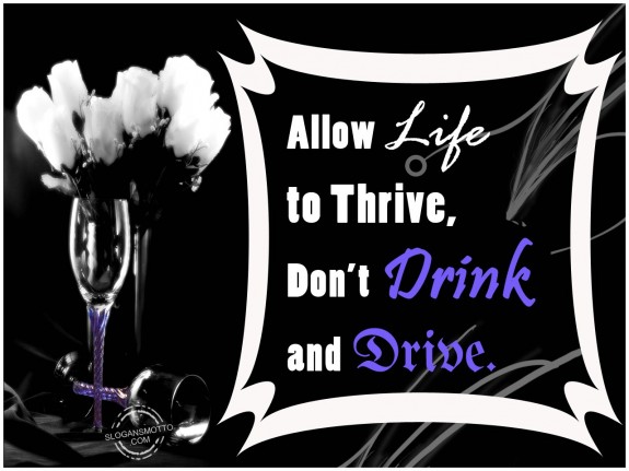 Allow life to thrive, don’t drink and drive
