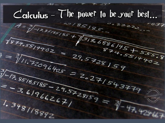 Calculus – The power to be your best