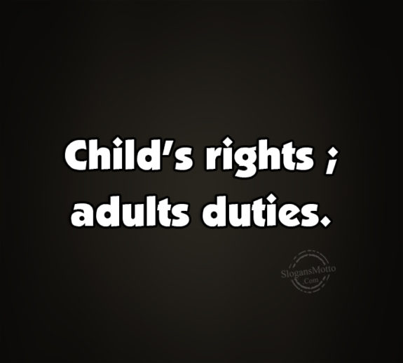 Child's Right Adult Duties