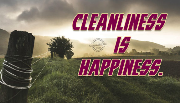 Cleanliness is happiness.