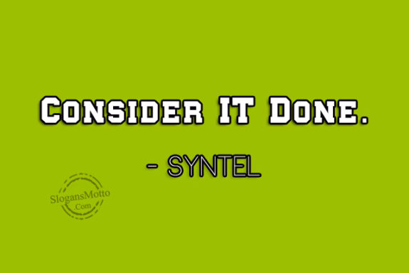 Consider IT Done. – Syntel