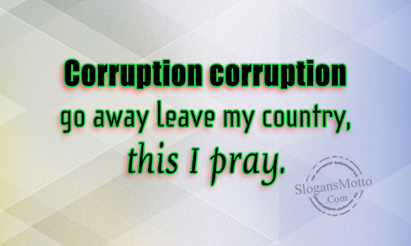Anti Corruption Slogans