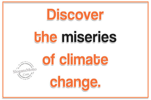 Discover the miseries of climate change.