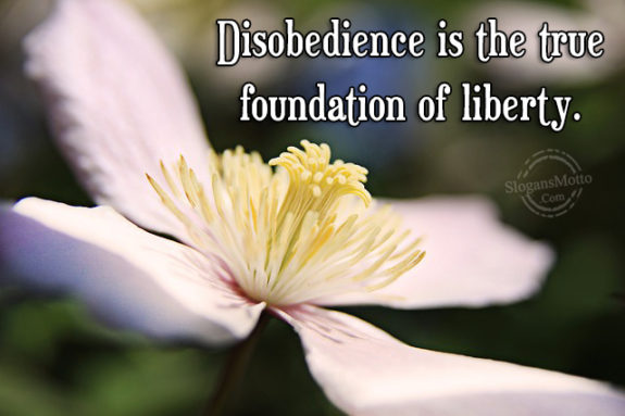 Disobedient Is The True