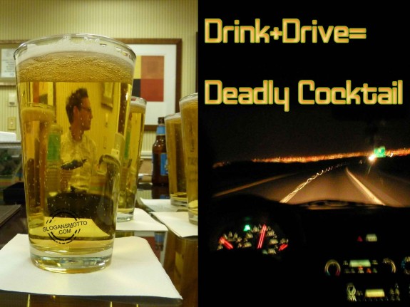 Drink+drive=deadly cocktail