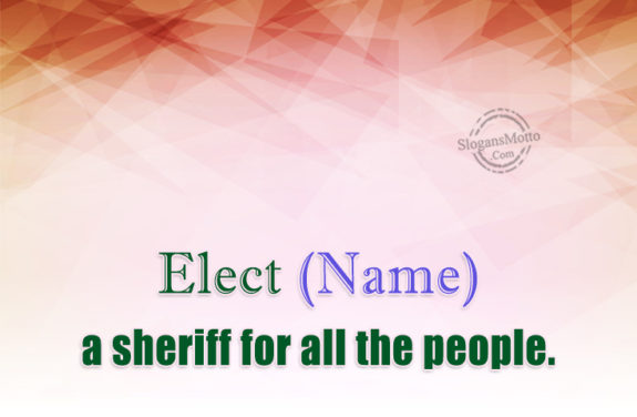 Elect A Sheriff For All People