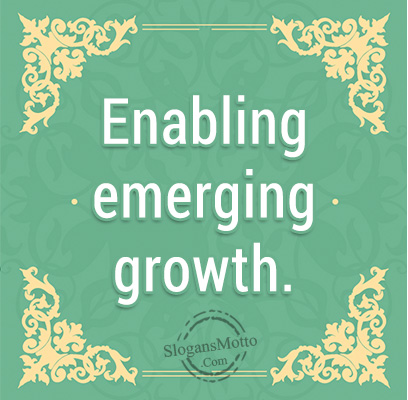 Enabling emerging growth.