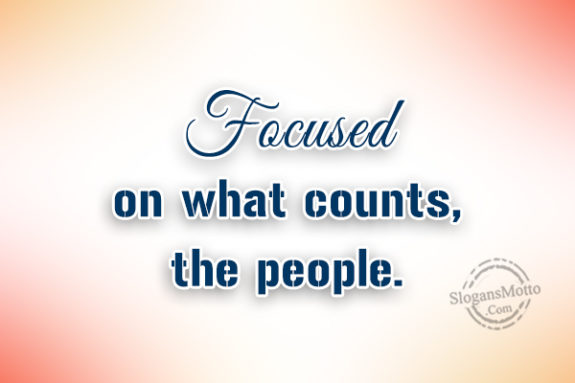 Focused On What Counts