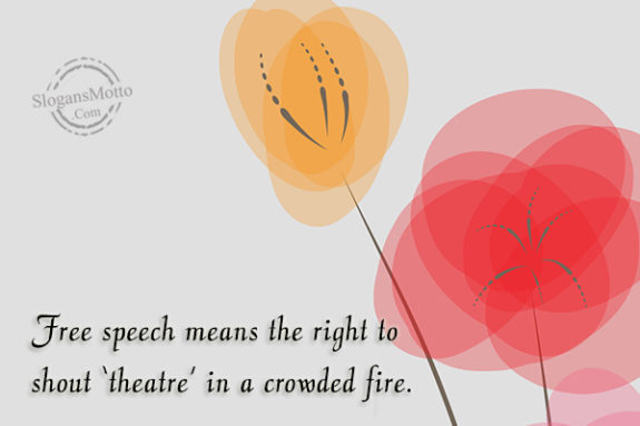  Free Speech Means The Right