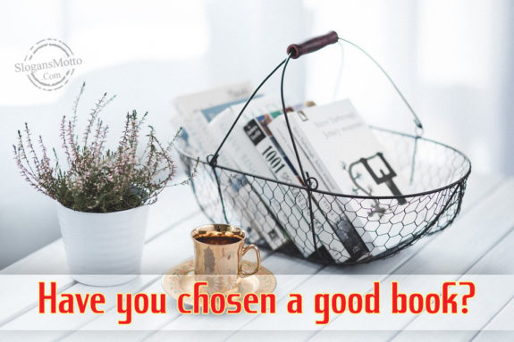 Have You Chosen A Good Book