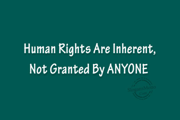 Human Rights Are Inherent