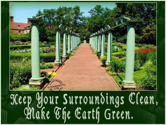 Keep your surroundings clean make the earth green