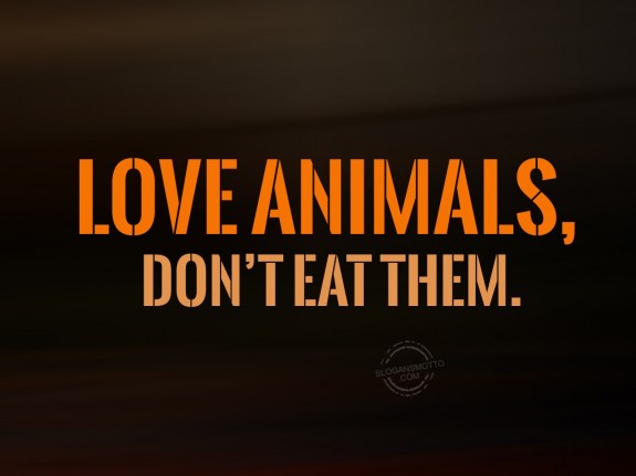 Love animals, don’t eat them.