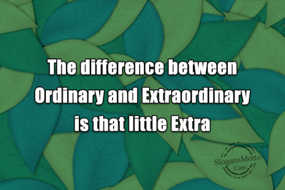 Ordinary And Extraordinary