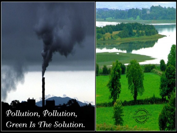 Pollution, pollution, green is the solution