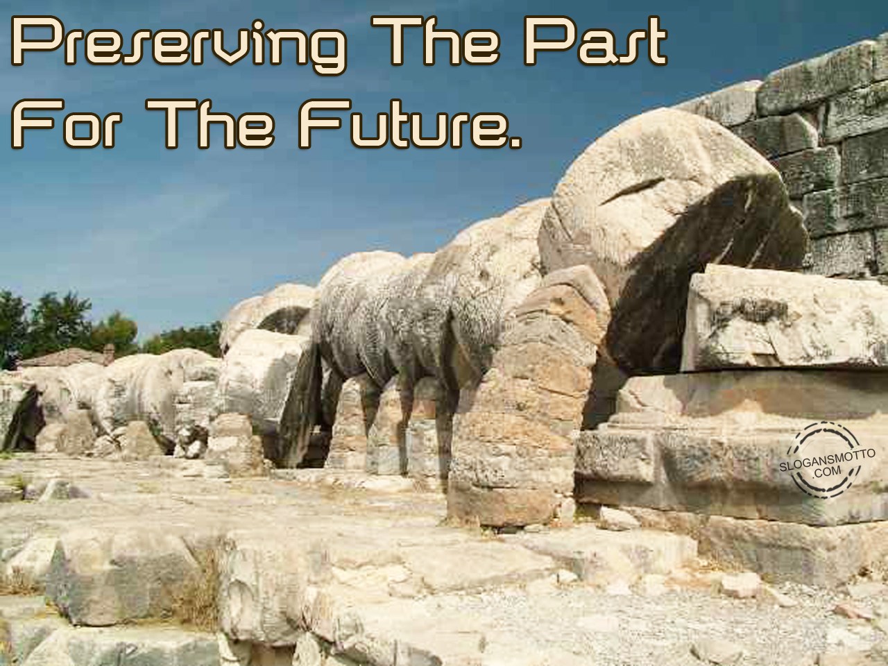 Preserving the past for the future. | SlogansMotto.com