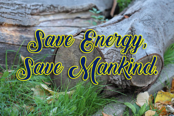 Save Energy, Save Mankind.