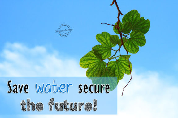 Save water secure the future!