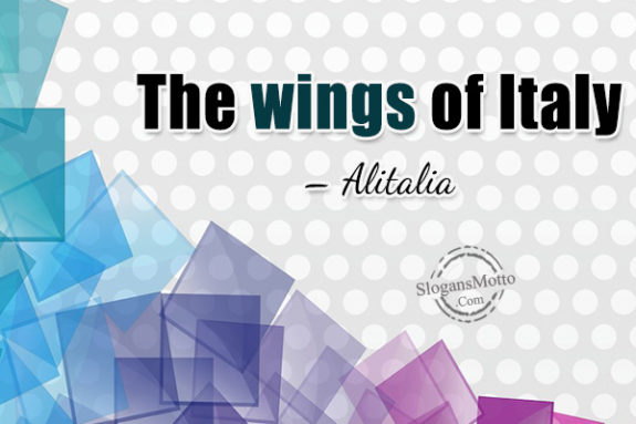 The wings of Italy – Alitalia