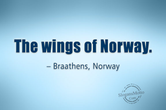 The wings of Norway. – Braathens, Norway