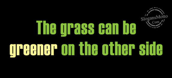 The grass can be greener on the other side