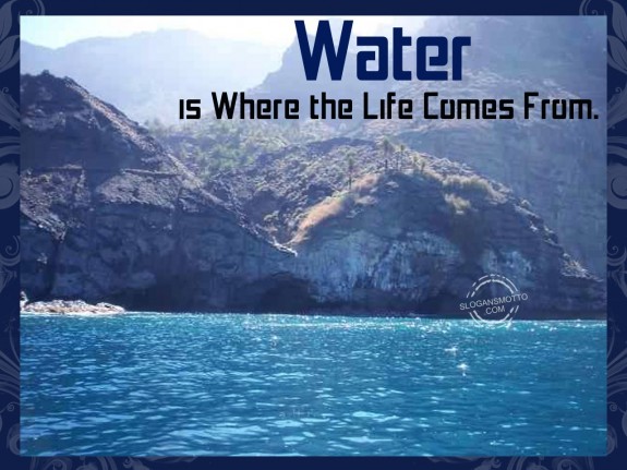 Water is where the life comes from