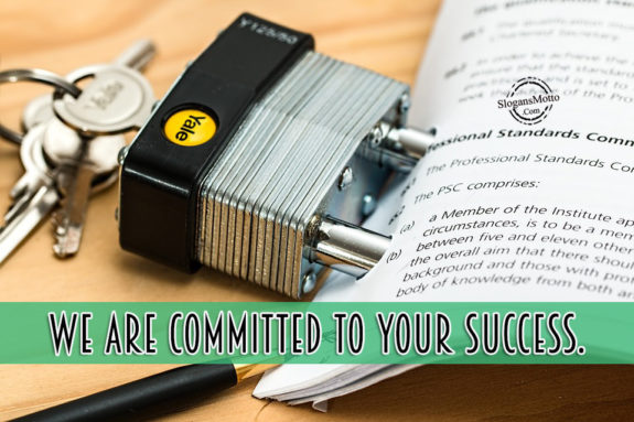 We are committed to your success.