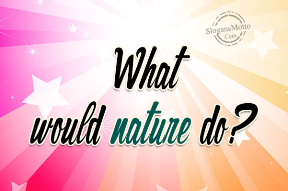What would nature do?
