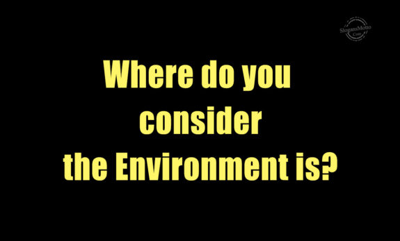 Where do you consider the Environment is?
