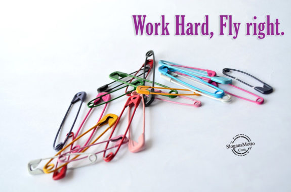 Work Hard, Fly right.