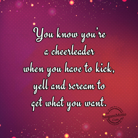You Are A Cheerleader