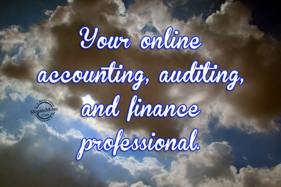 Your online accounting, auditing, and finance professional.